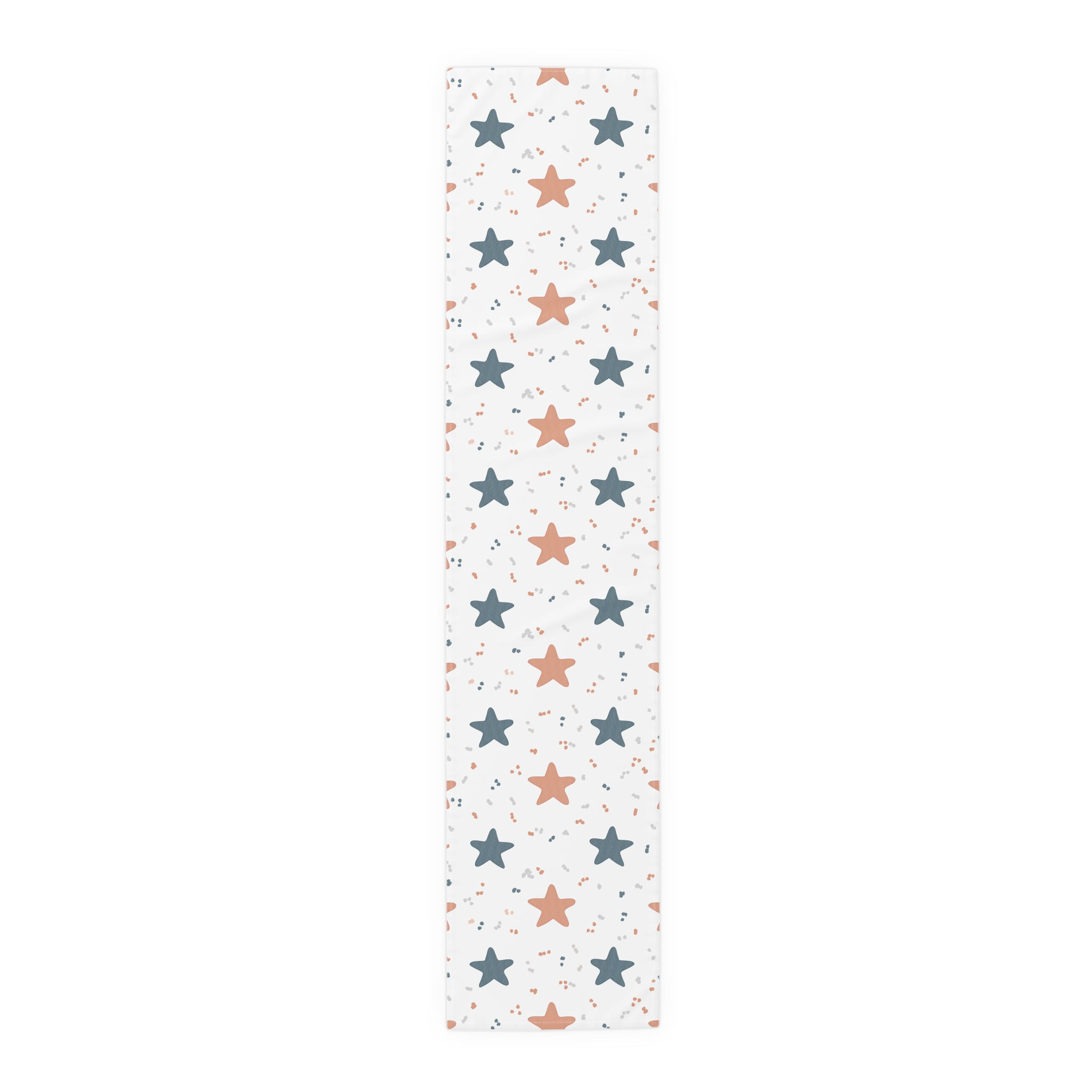 Retro Star Table Runner, Red and Blue Star Pattern, Modern Americana Kitchen Decor, Graphic Dining Table Accent