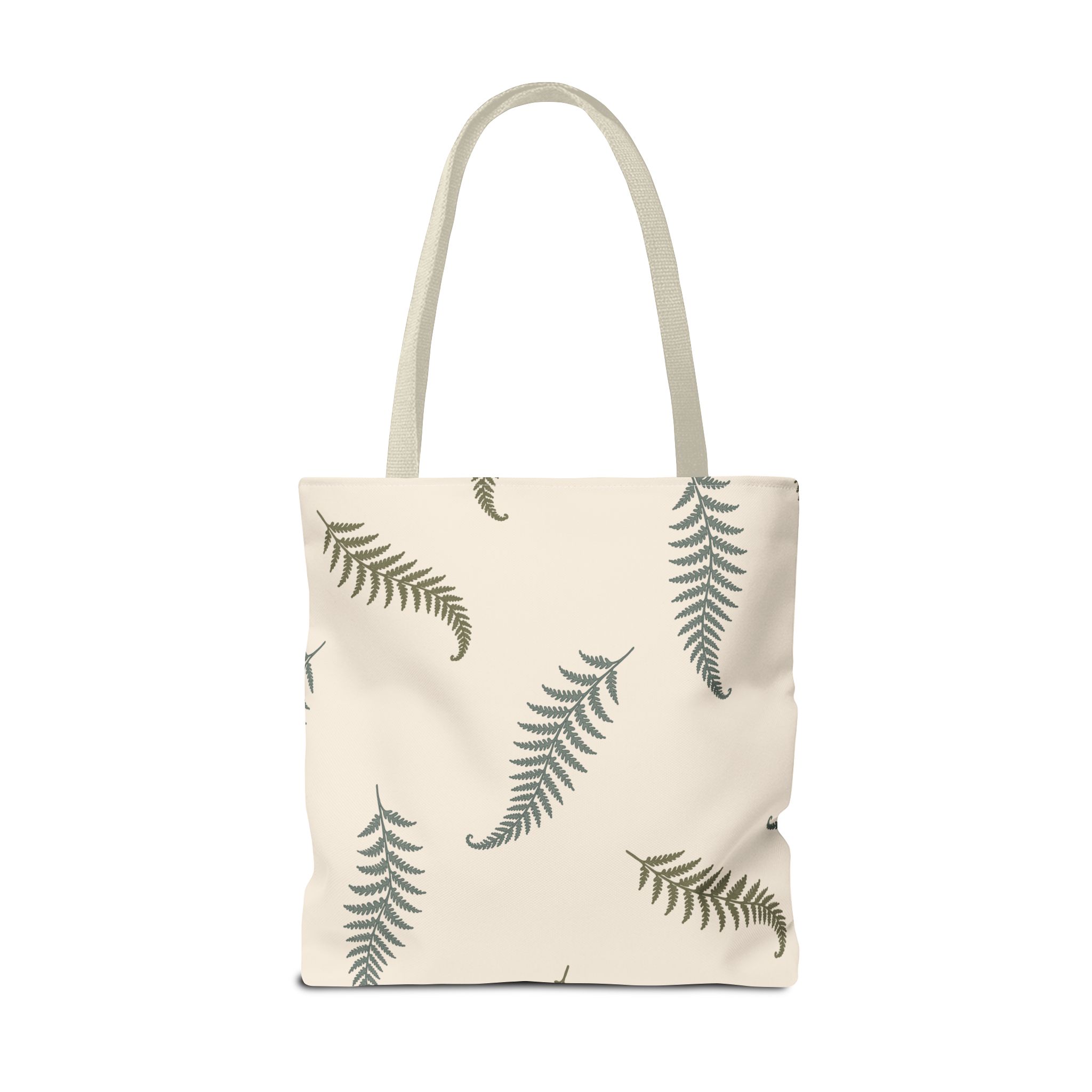 Fern Botanical Tote Bag, Neutral Sage Green Woodland Market Tote, Nature Inspired Everyday Carry Bag - Image 14