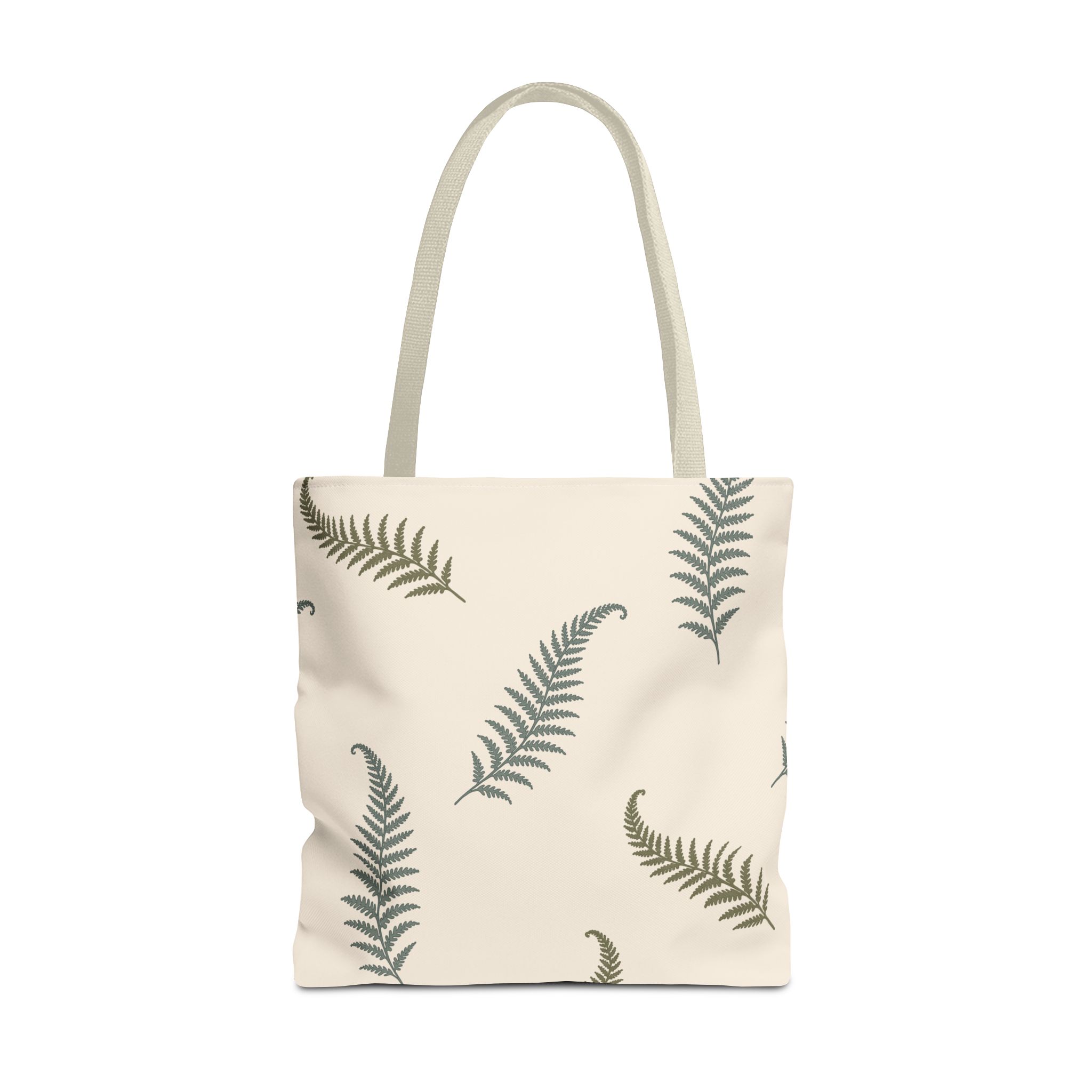 Fern Botanical Tote Bag, Neutral Sage Green Woodland Market Tote, Nature Inspired Everyday Carry Bag - Image 13