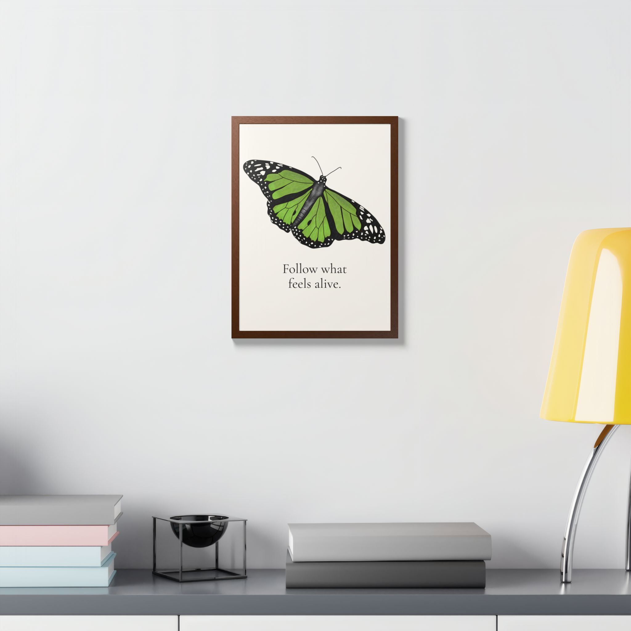 Follow What Feels Alive Monarch Butterfly Framed Poster - Image 11
