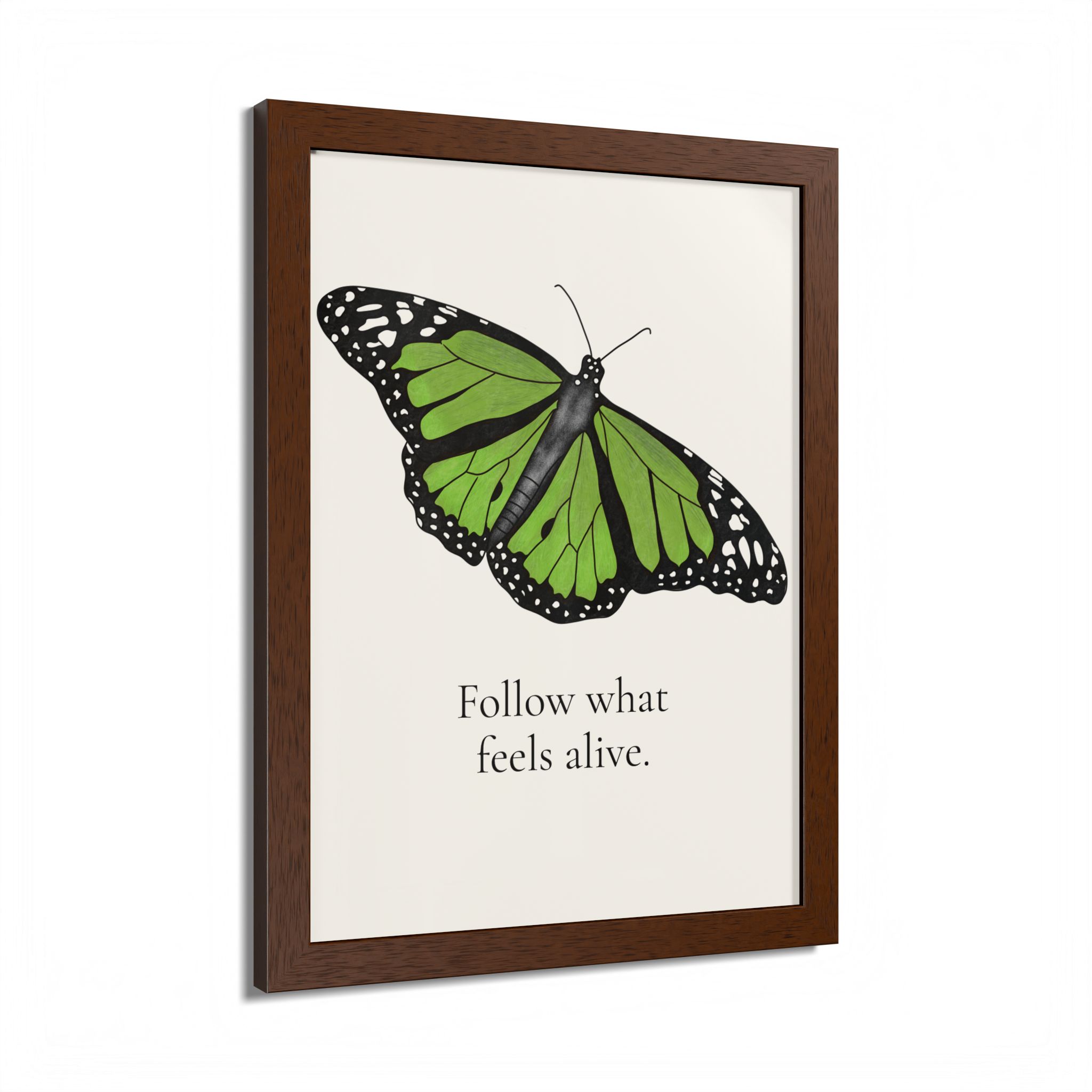 Follow What Feels Alive Monarch Butterfly Framed Poster - Image 2