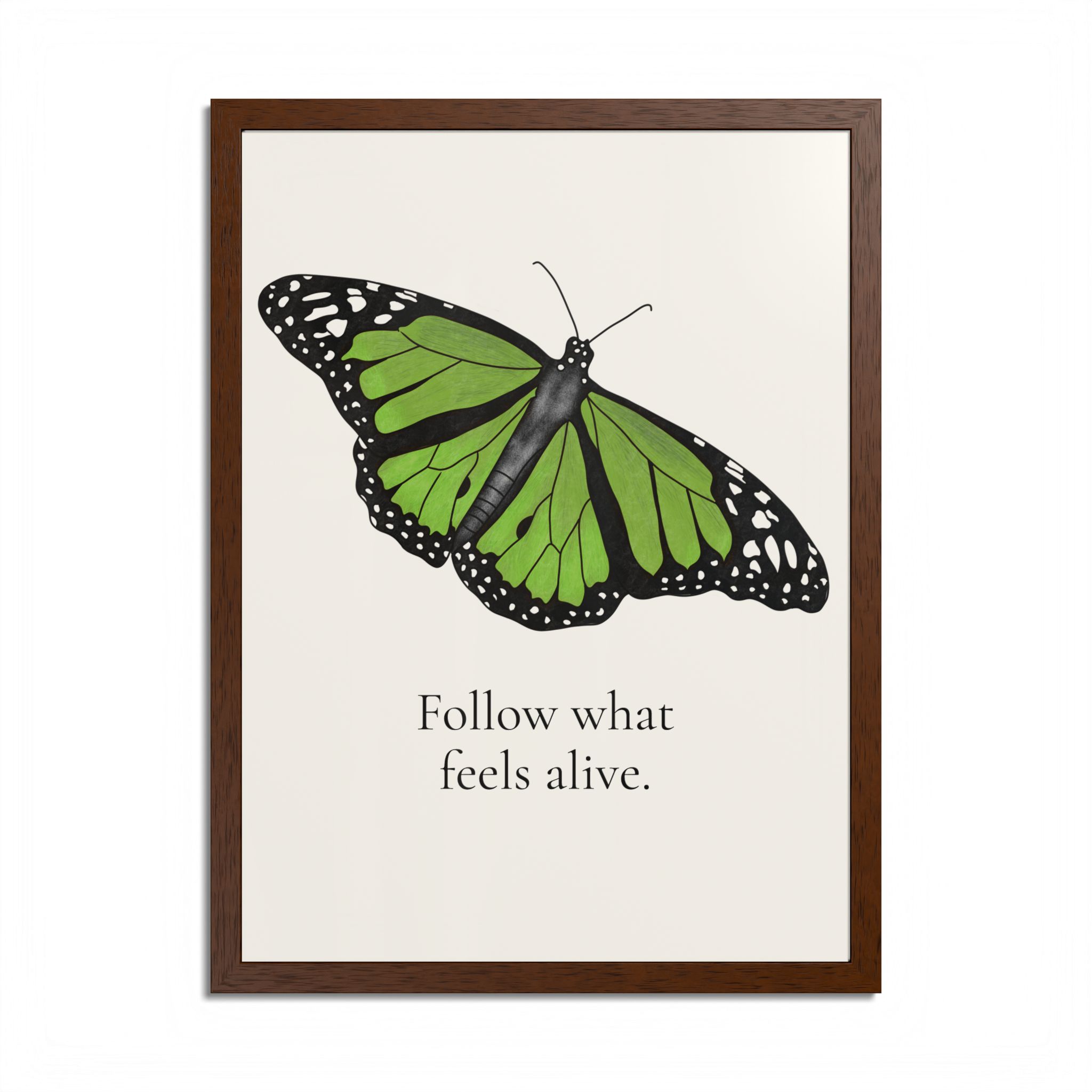 Follow What Feels Alive Monarch Butterfly Framed Poster - Image 9