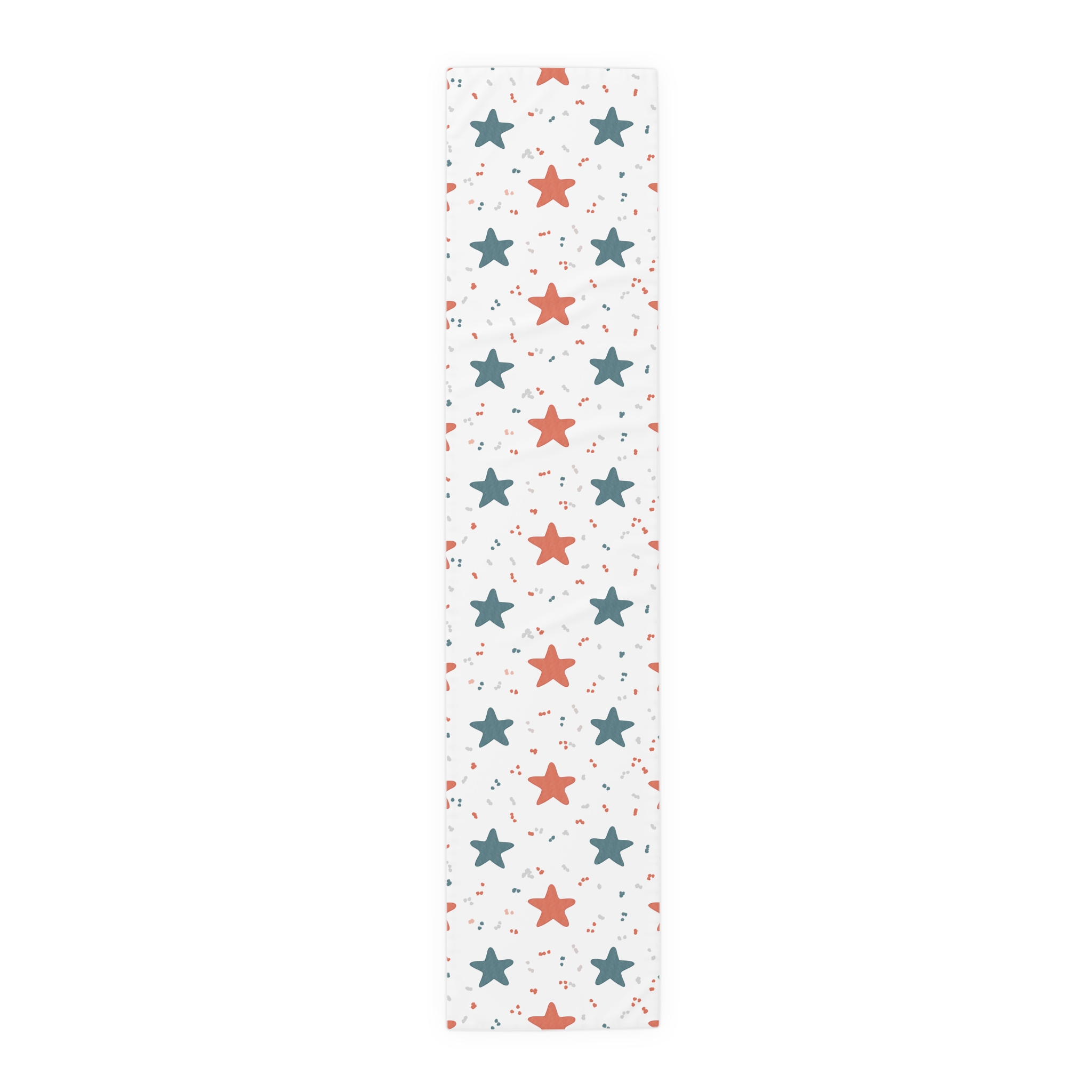Retro Star Table Runner, Red and Blue Star Pattern, Modern Americana Kitchen Decor, Graphic Dining Table Accent - Image 5
