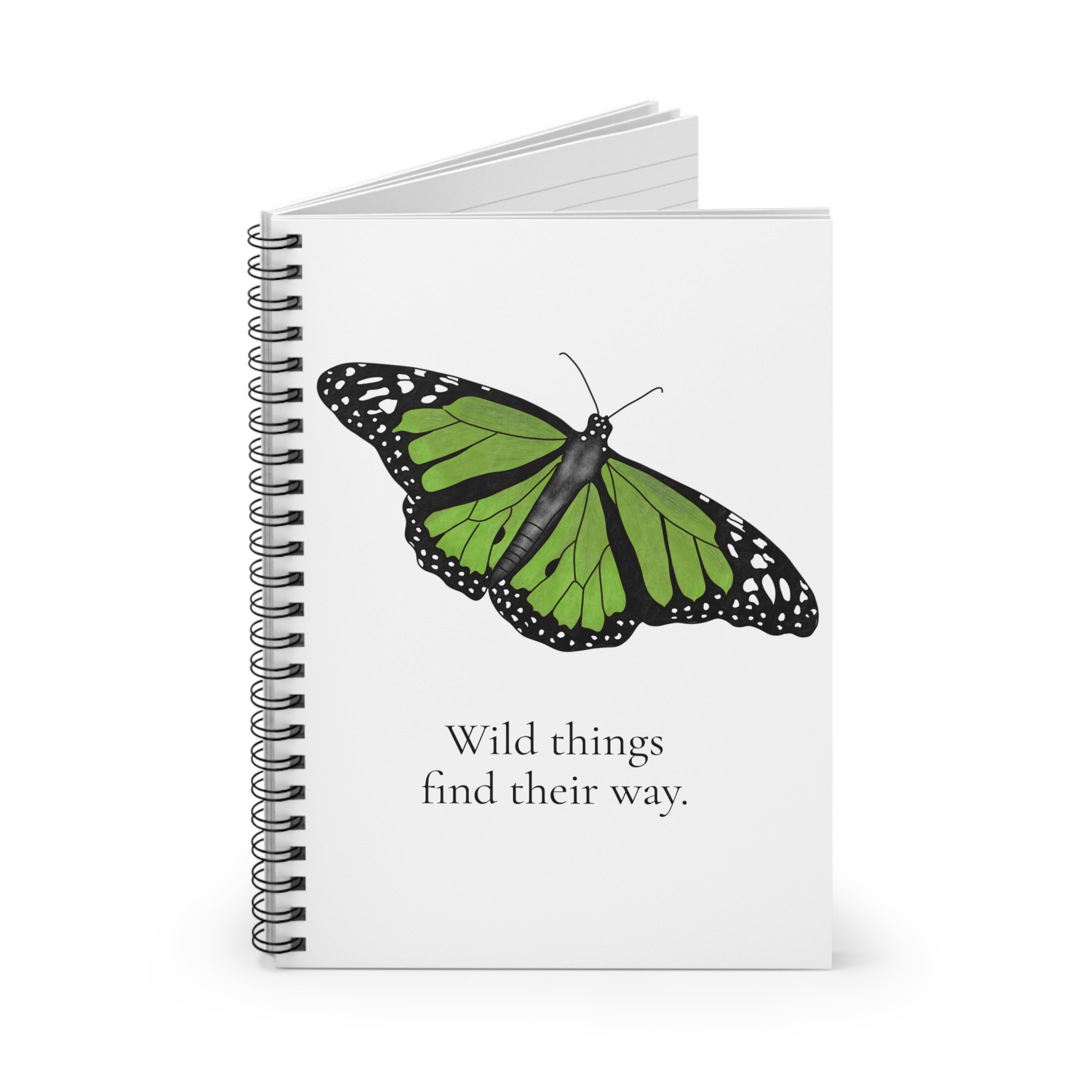 Wild Things Find Their Way Butterfly Spiral Notebook - Image 2