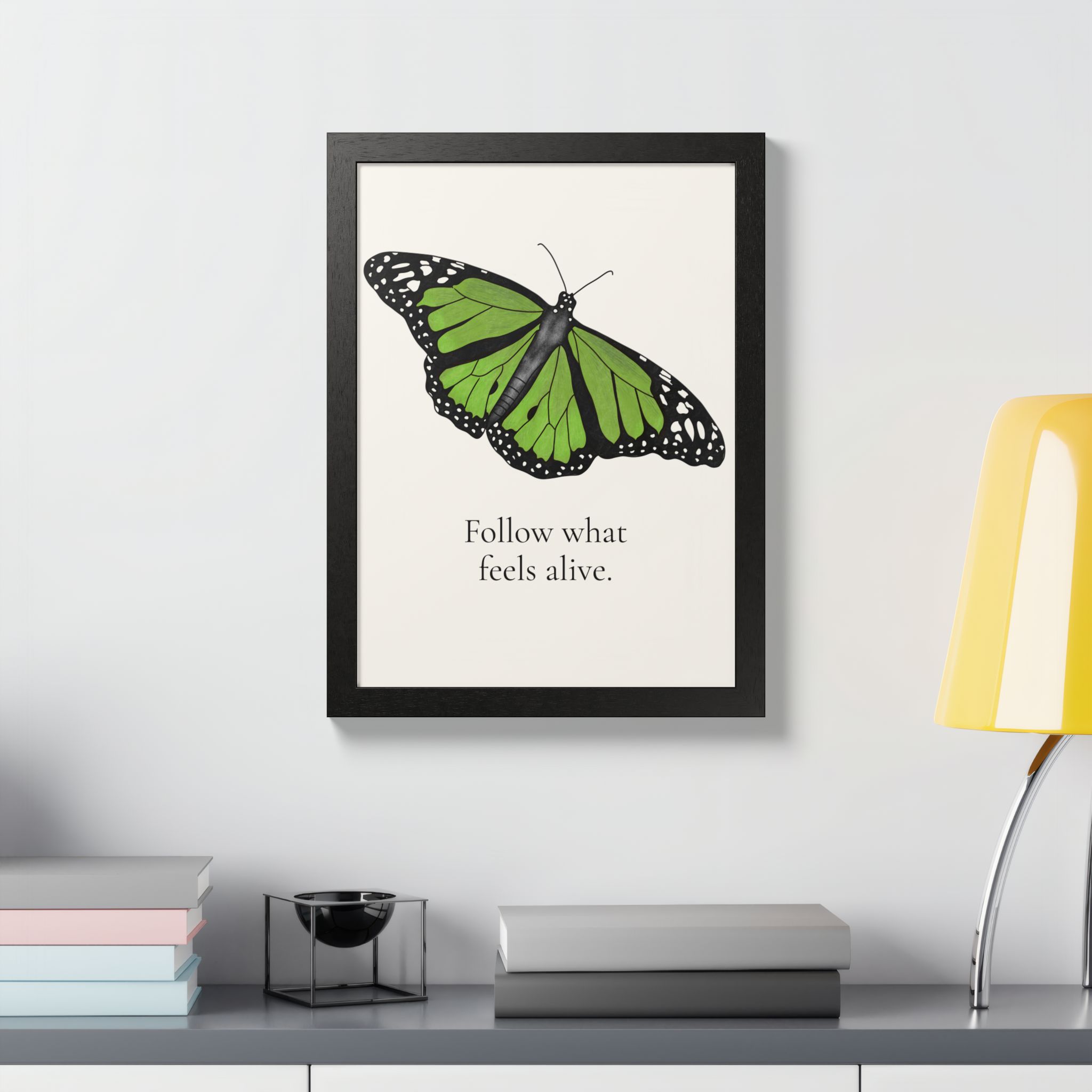 Follow What Feels Alive Monarch Butterfly Framed Poster - Image 7