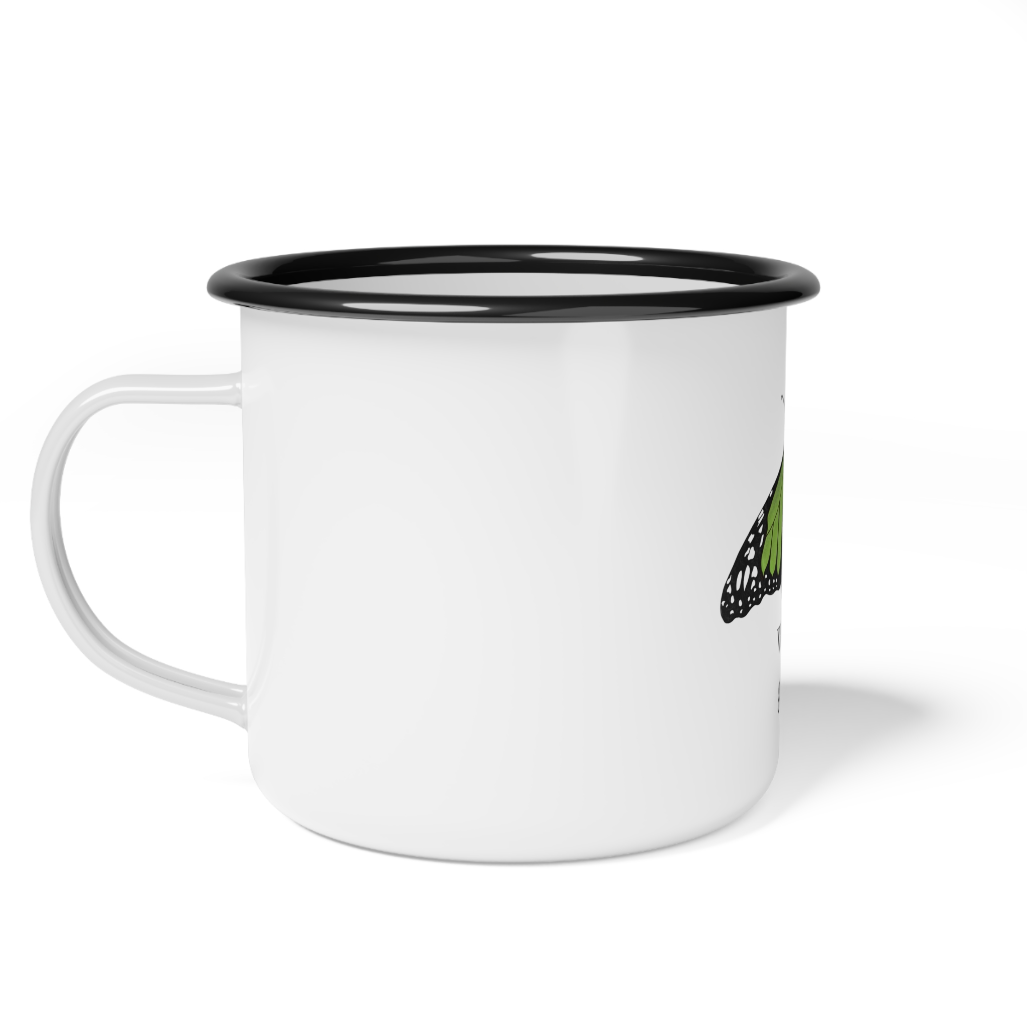 Wander Gently Monarch Butterfly Enamel Camping Mug - Image 2