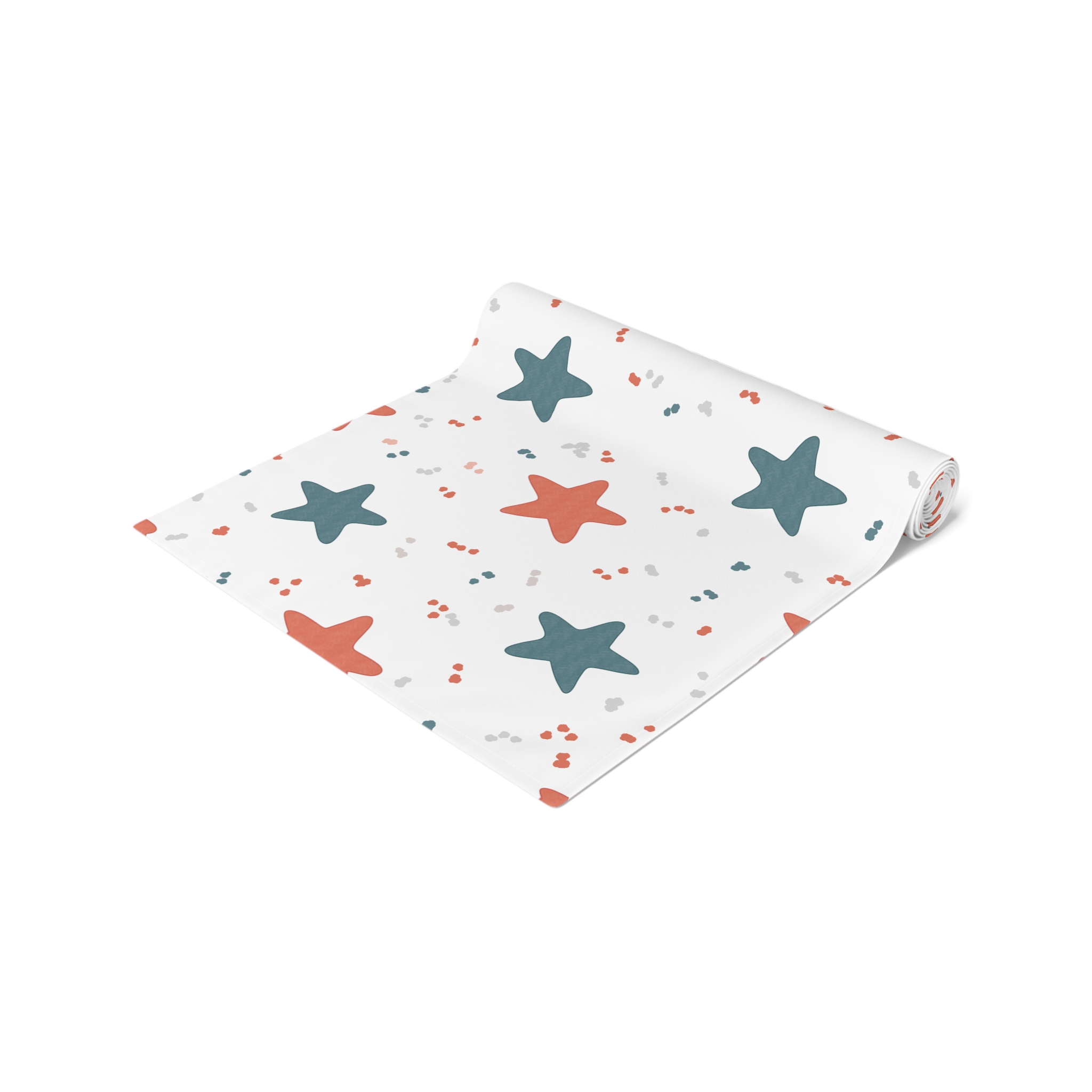 Retro Star Table Runner, Red and Blue Star Pattern, Modern Americana Kitchen Decor, Graphic Dining Table Accent - Image 6