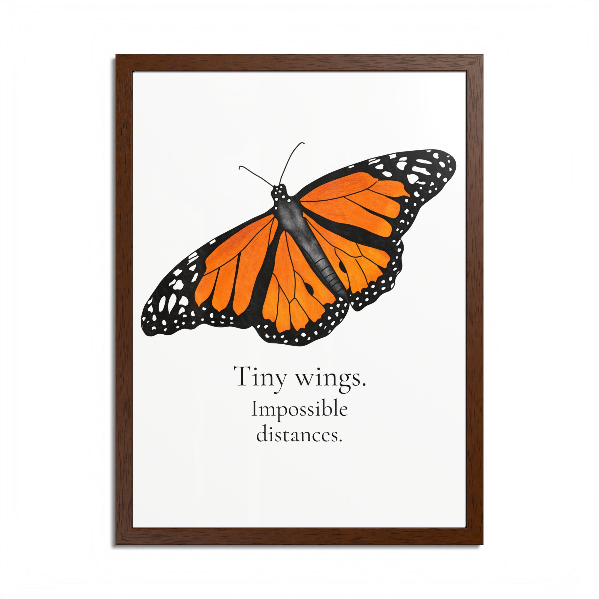 Monarch Butterfly Framed Poster - Tiny Wings. Impossible Distances. - Image 9