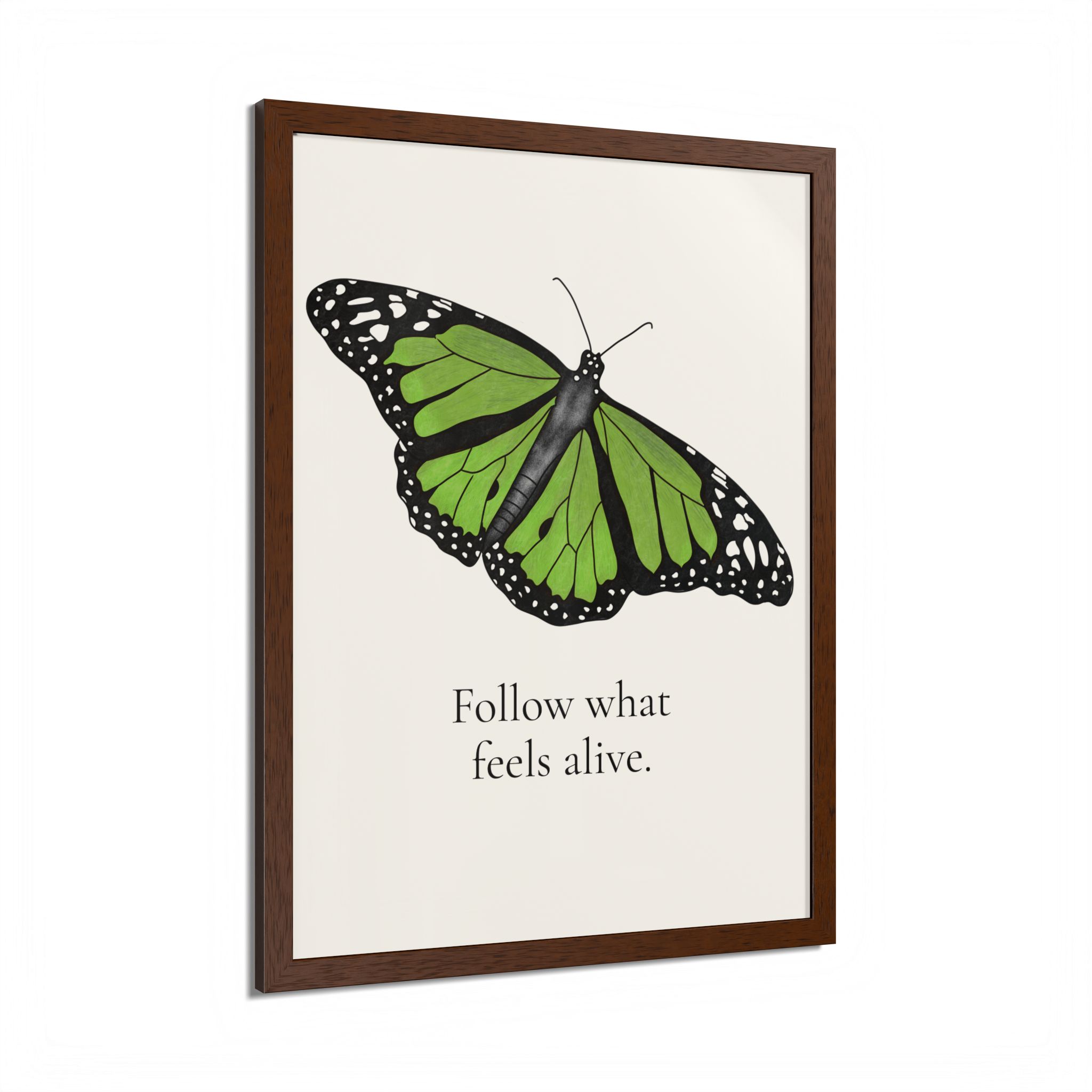 Follow What Feels Alive Monarch Butterfly Framed Poster - Image 10