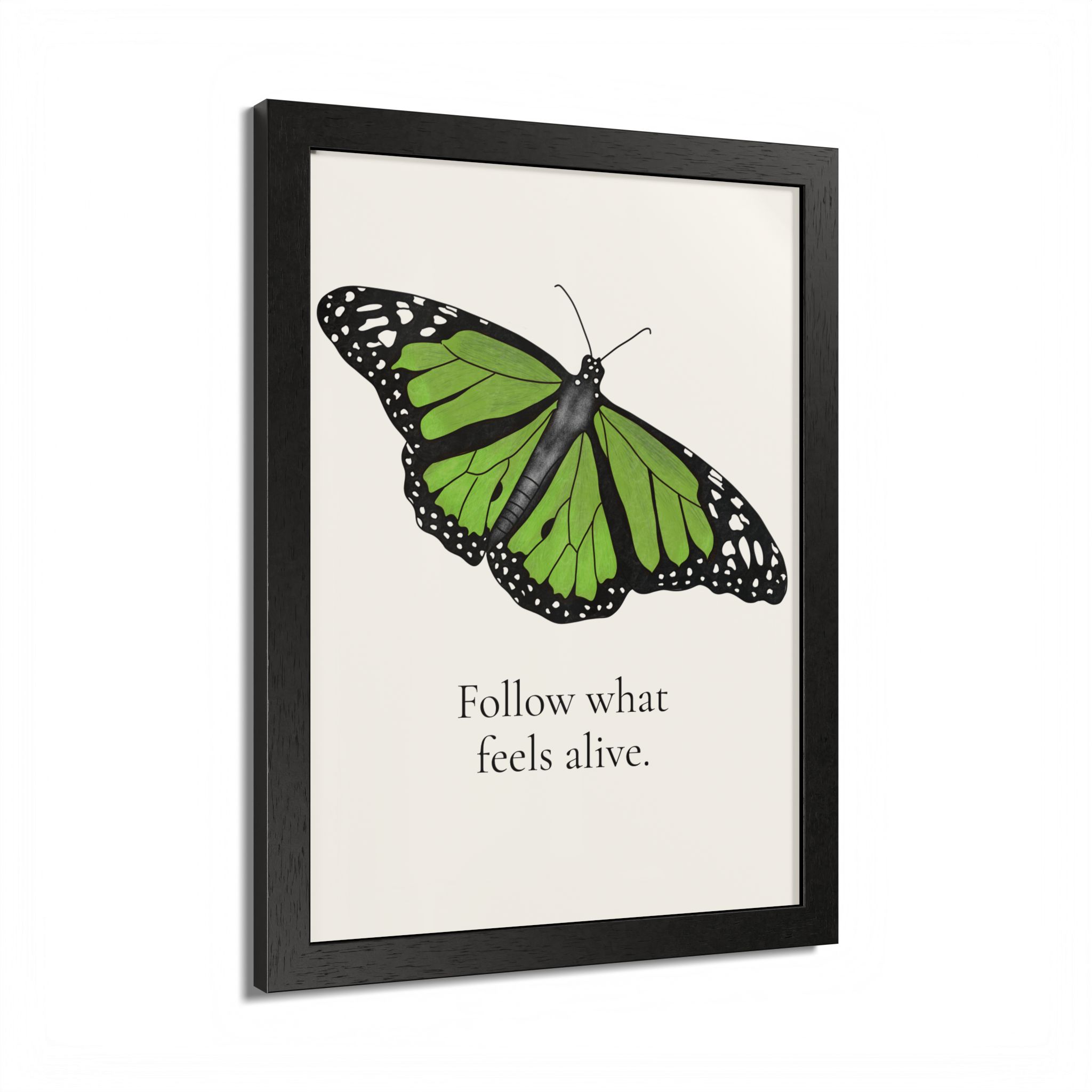Follow What Feels Alive Monarch Butterfly Framed Poster - Image 6