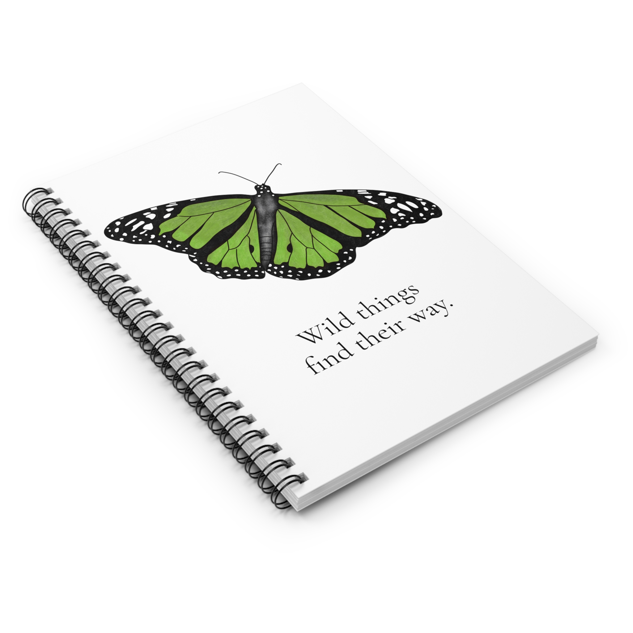 Wild Things Find Their Way Butterfly Spiral Notebook - Image 3