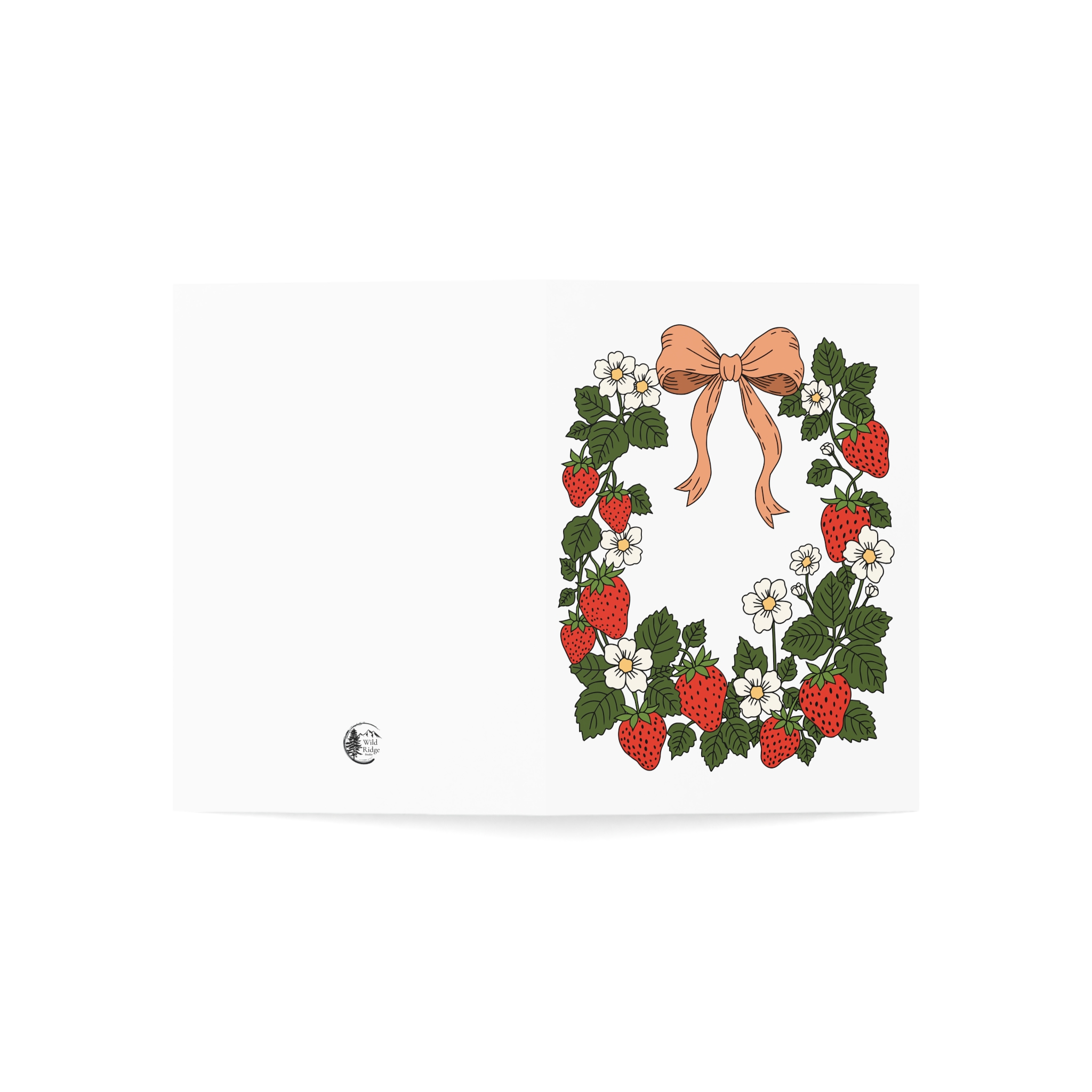 Strawberry Wreath Greeting Cards – Cottage Garden Botanical Stationery - Image 111