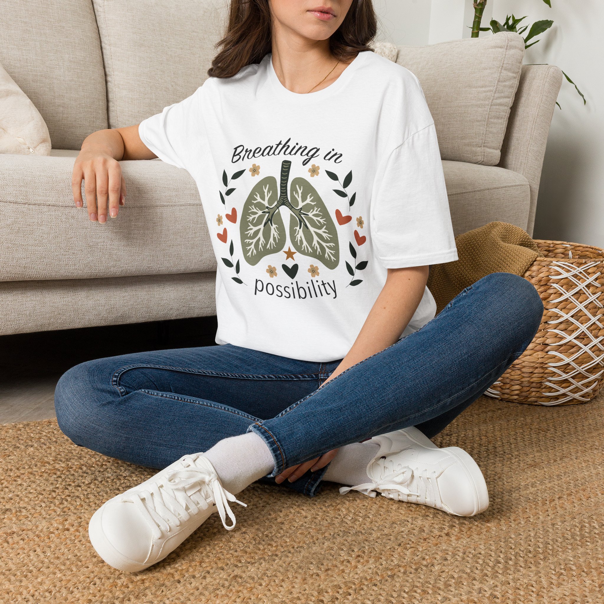 Breathing in Possibility Lung Transplant Awareness T-Shirt