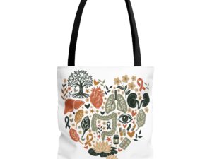 Organ Donation Awareness Tote Bag | Hope & Healing Floral Carryall