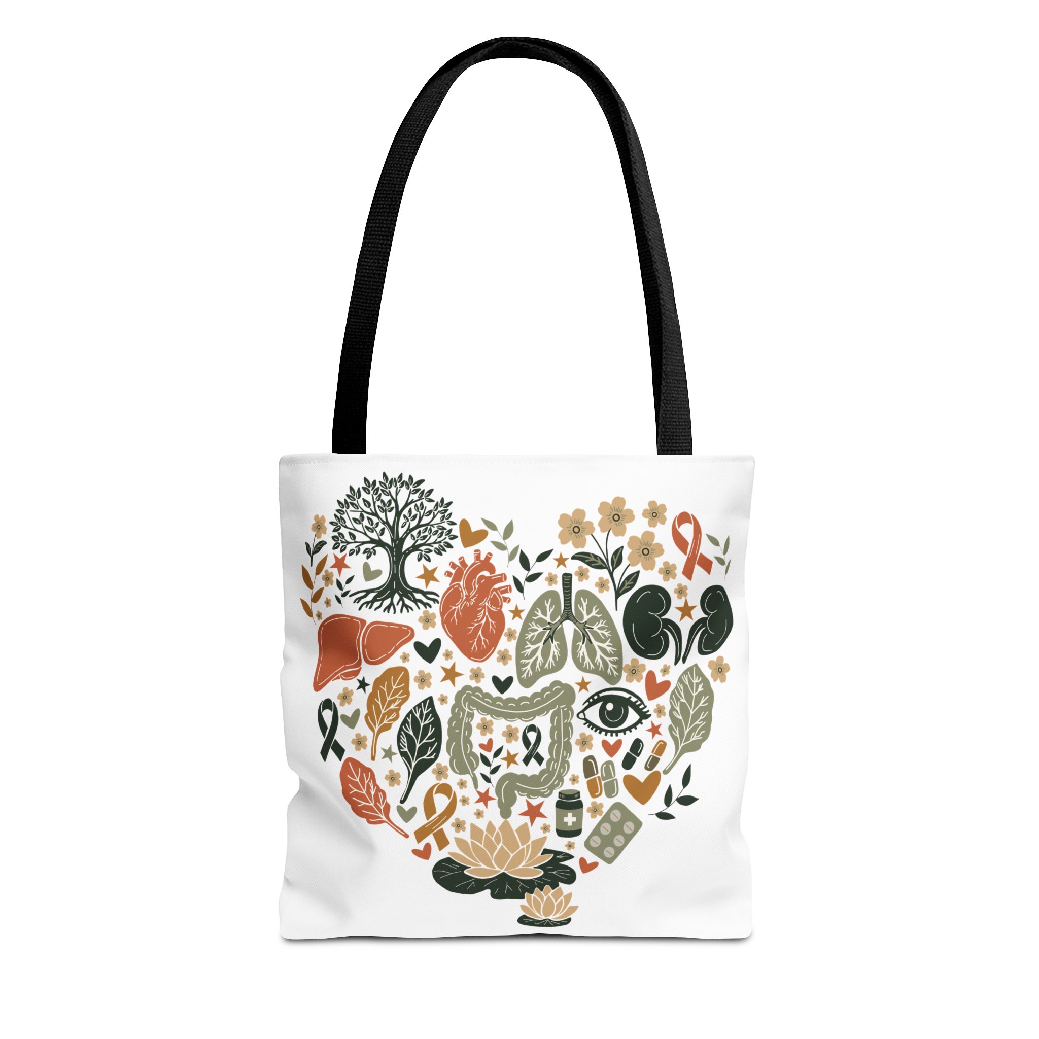 Organ Donation Awareness Tote Bag | Hope & Healing Floral Carryall