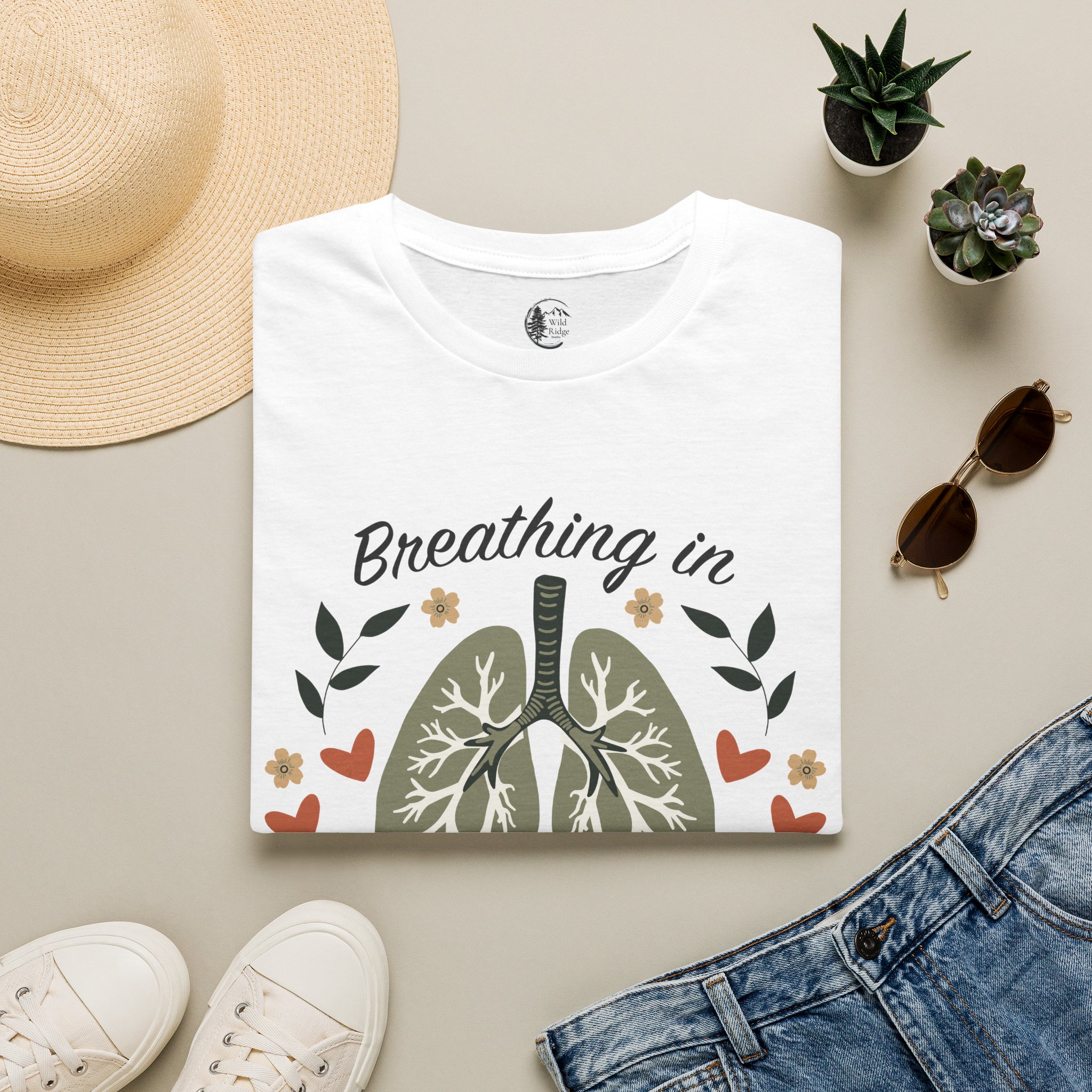 Breathing in Possibility Lung Transplant Awareness T-Shirt - Image 2