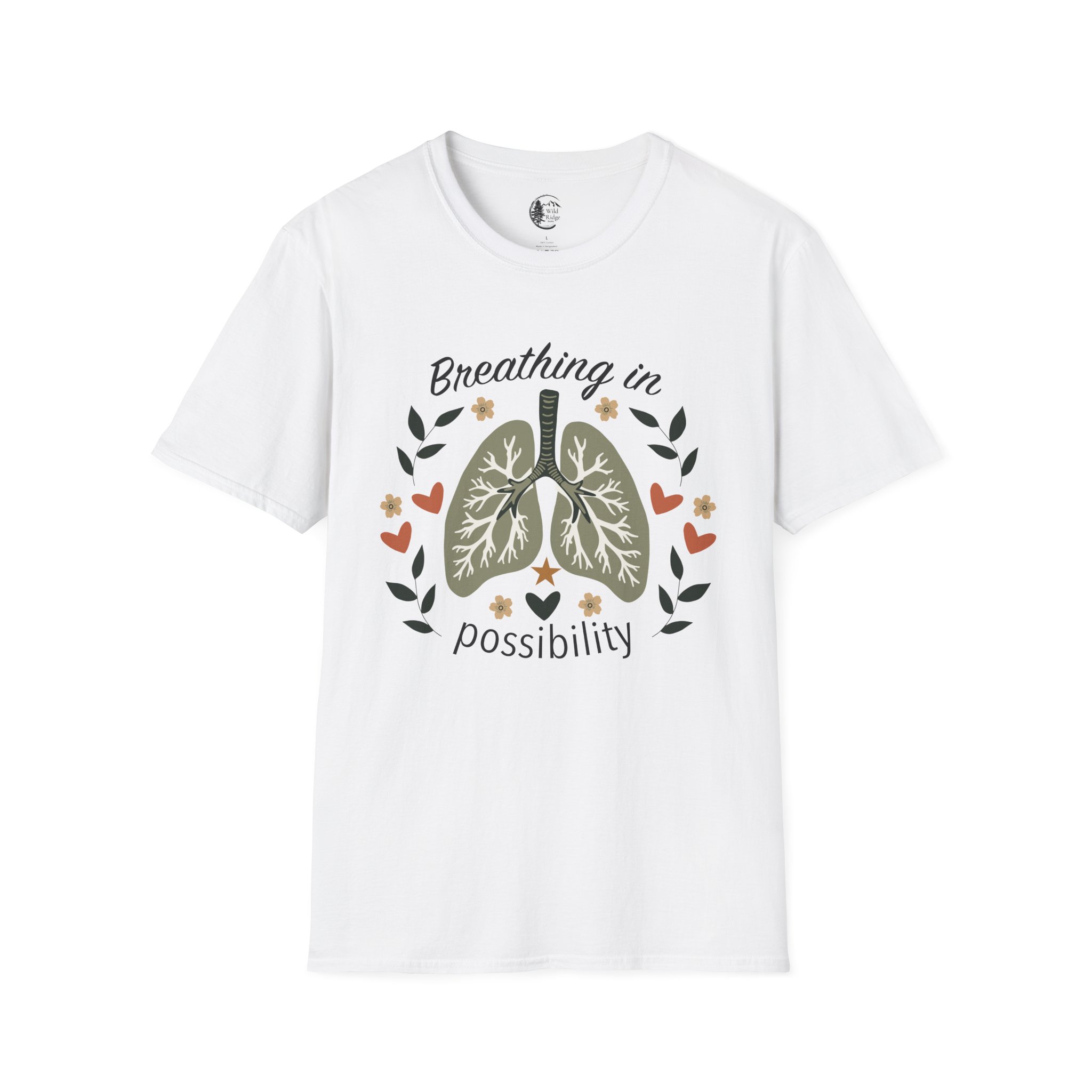 Breathing in Possibility Lung Transplant Awareness T-Shirt - Image 3