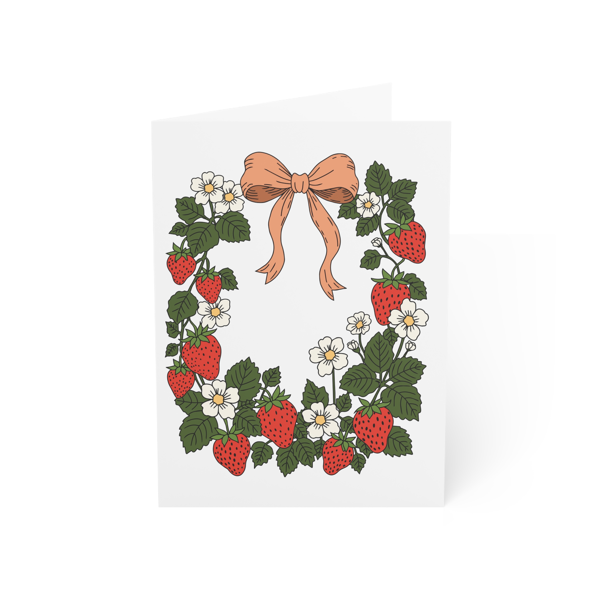 Strawberry Wreath Greeting Cards – Cottage Garden Botanical Stationery - Image 81
