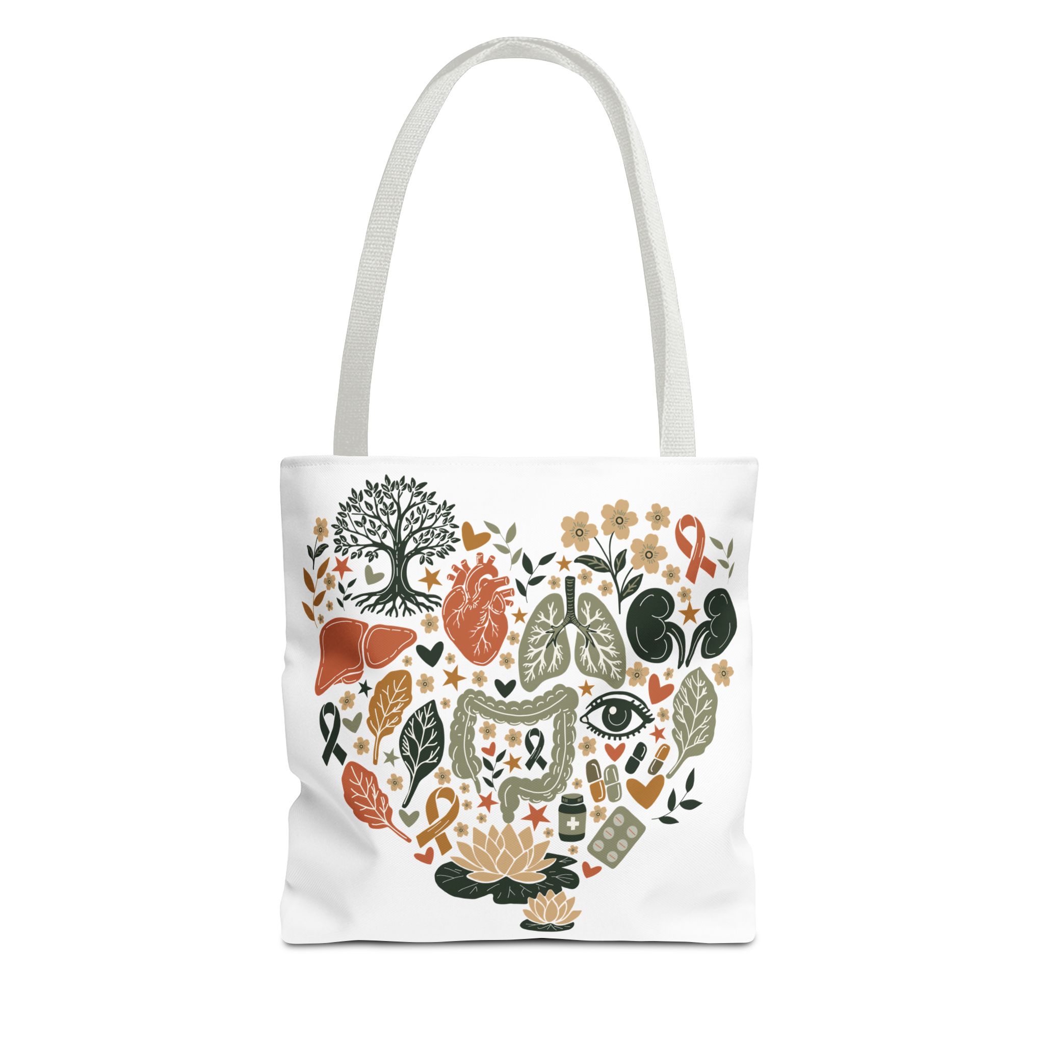 Organ Donation Awareness Tote Bag | Hope & Healing Floral Carryall - Image 3
