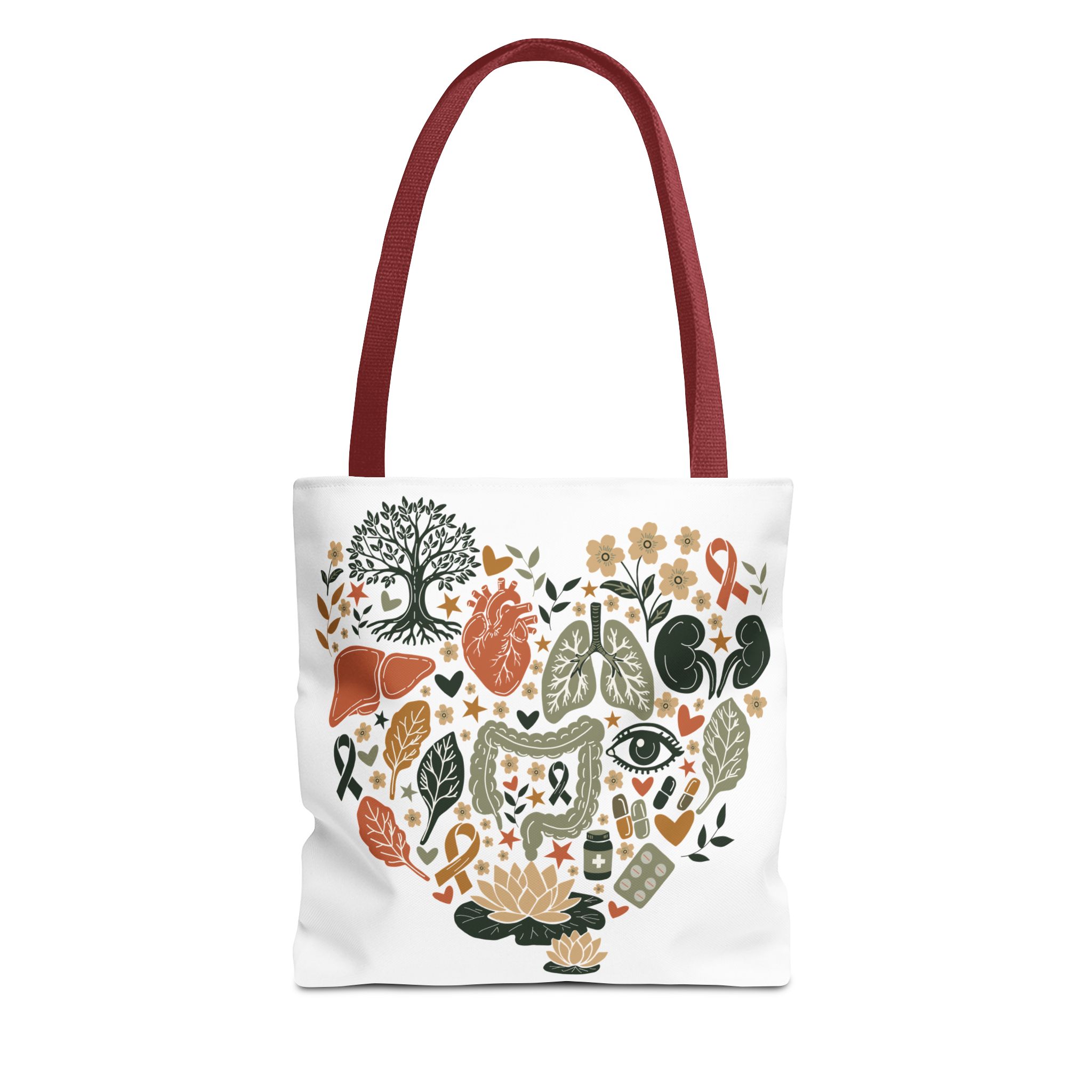 Organ Donation Awareness Tote Bag | Hope & Healing Floral Carryall - Image 2