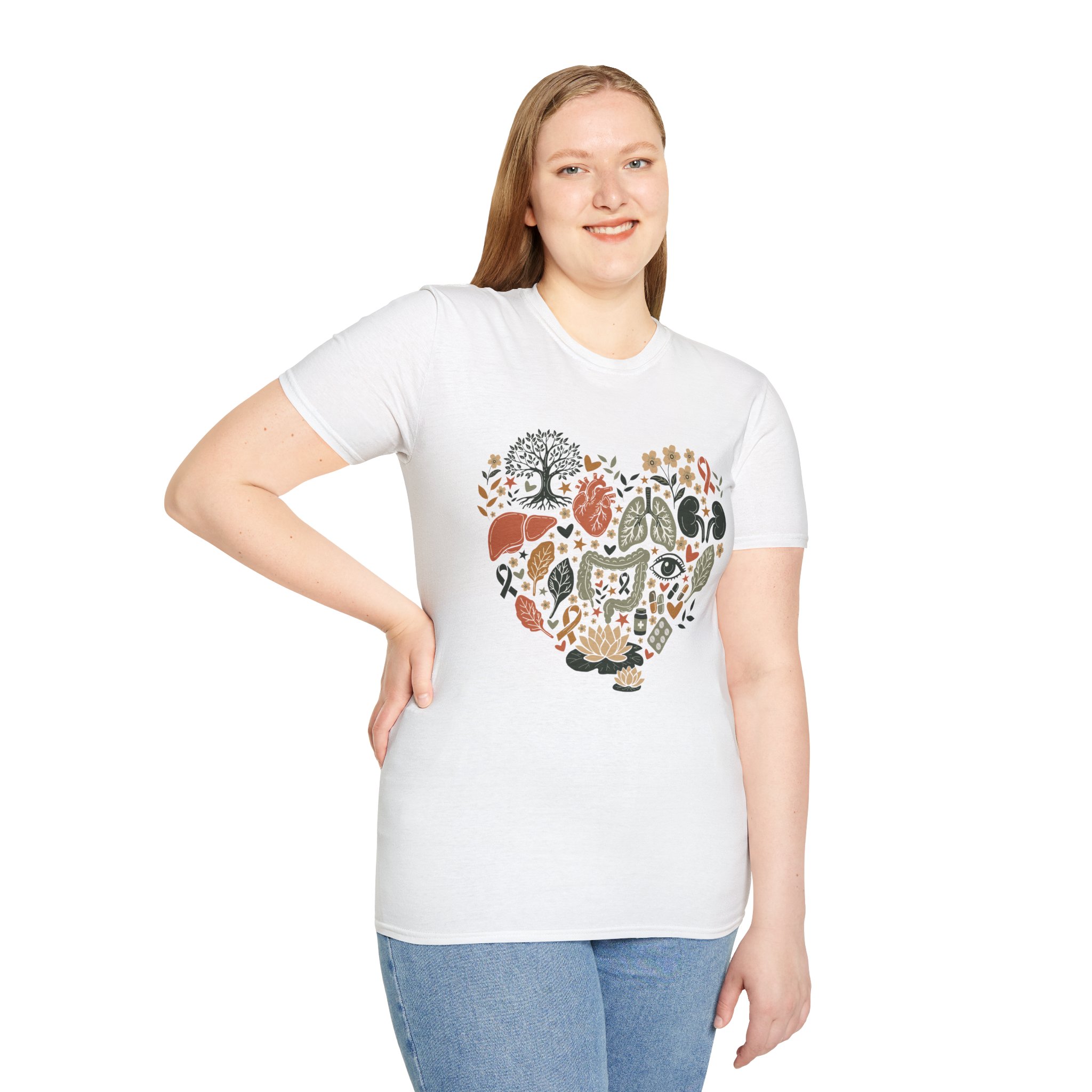 Organ Donation Awareness T-Shirt | Hope & Healing Floral Medical Tee - Image 4