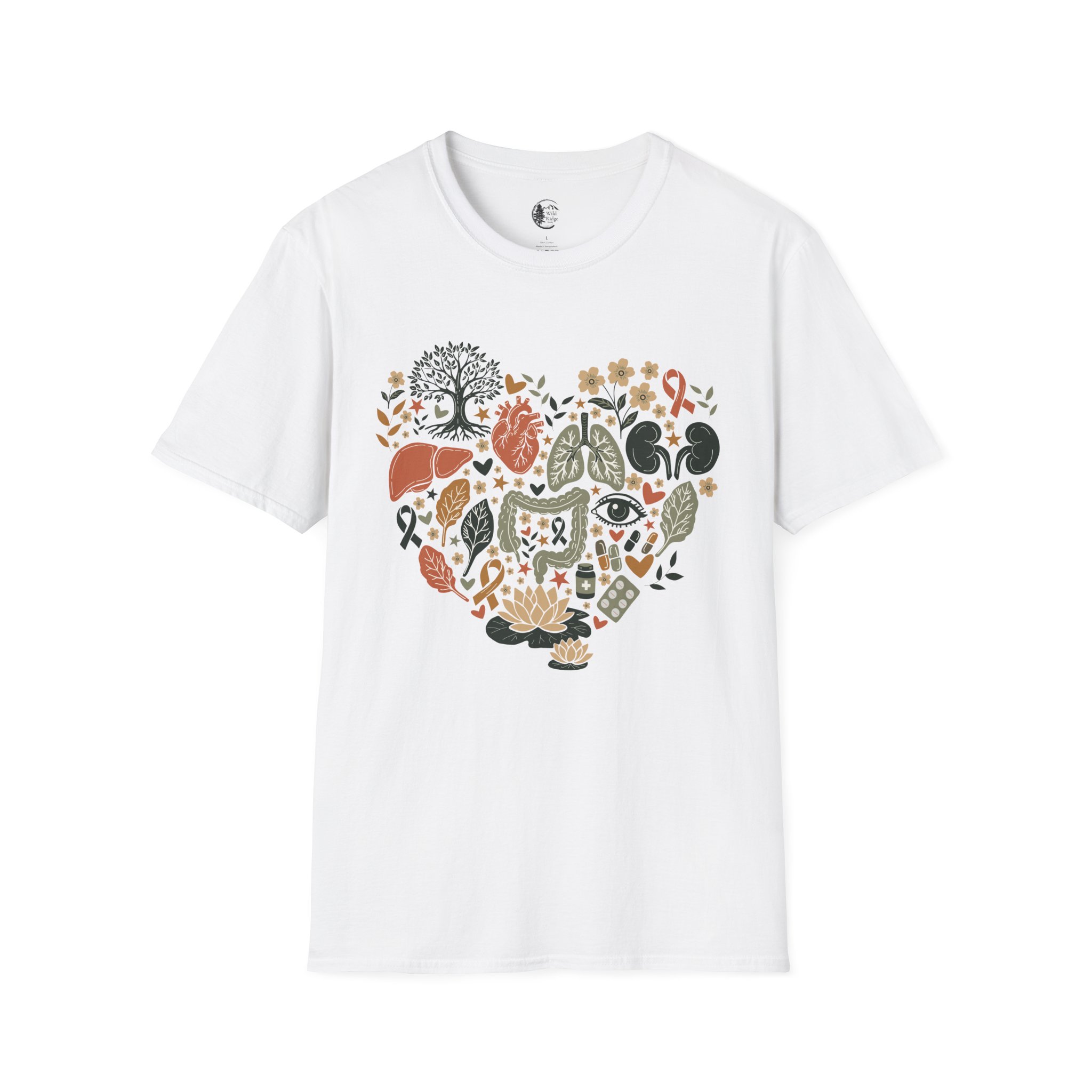 Organ Donation Awareness T-Shirt | Hope & Healing Floral Medical Tee - Image 3