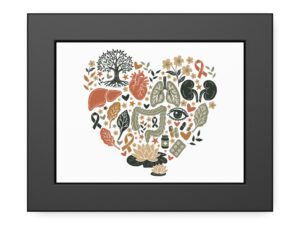 Organ Donation Awareness Wall Art | Hope & Healing Botanical Print