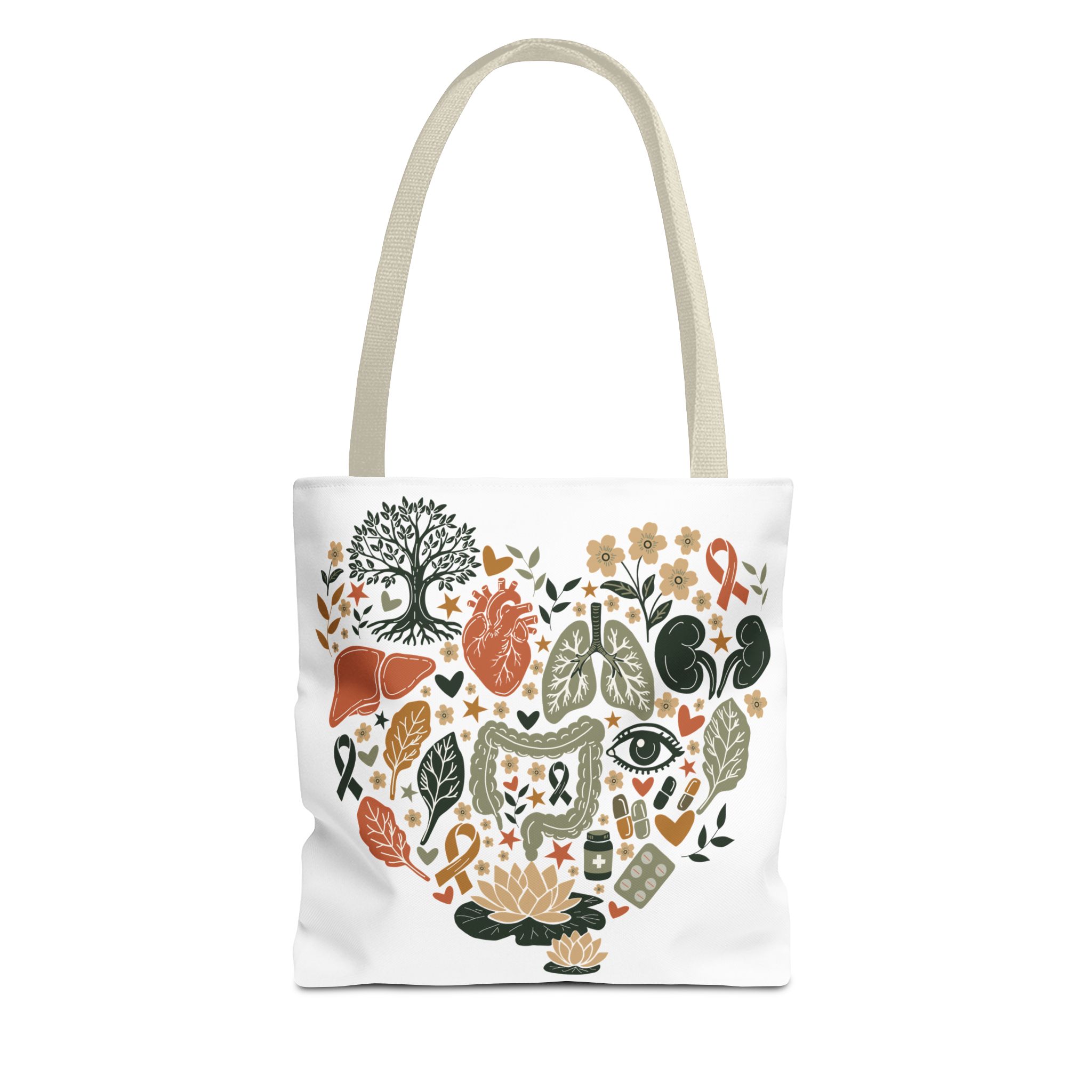 Organ Donation Awareness Tote Bag | Hope & Healing Floral Carryall - Image 4
